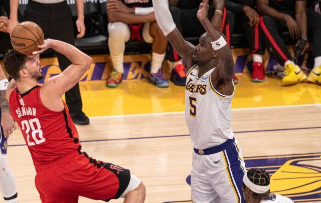 詹姆斯杜兰特第四次季后赛对决 火箭湖人内线篮