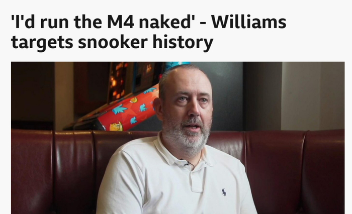 威廉姆斯裸跑承诺引热议 易普症成夺冠最大挑战